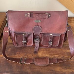 Leather computer bag